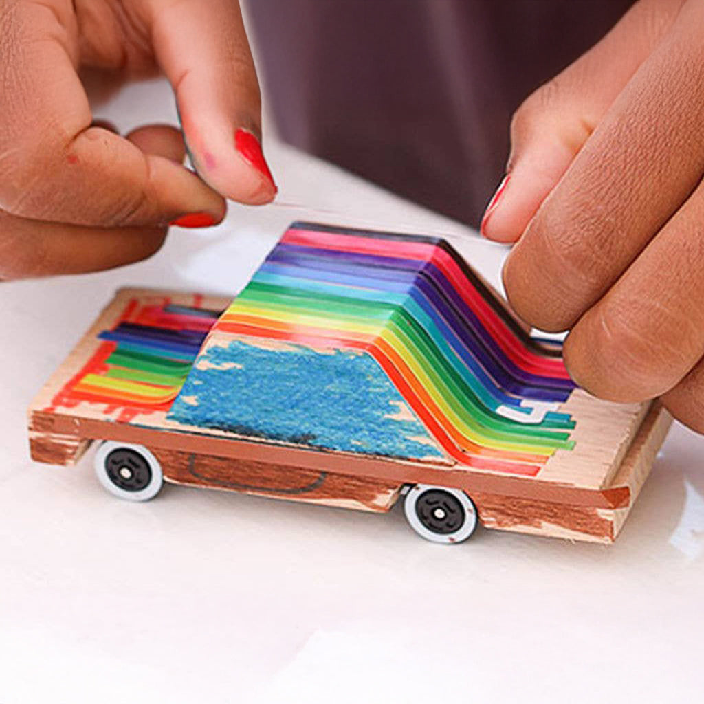 Candylab The Castor Set 12x - Build Your Own Wooden Diecast Toy Cars