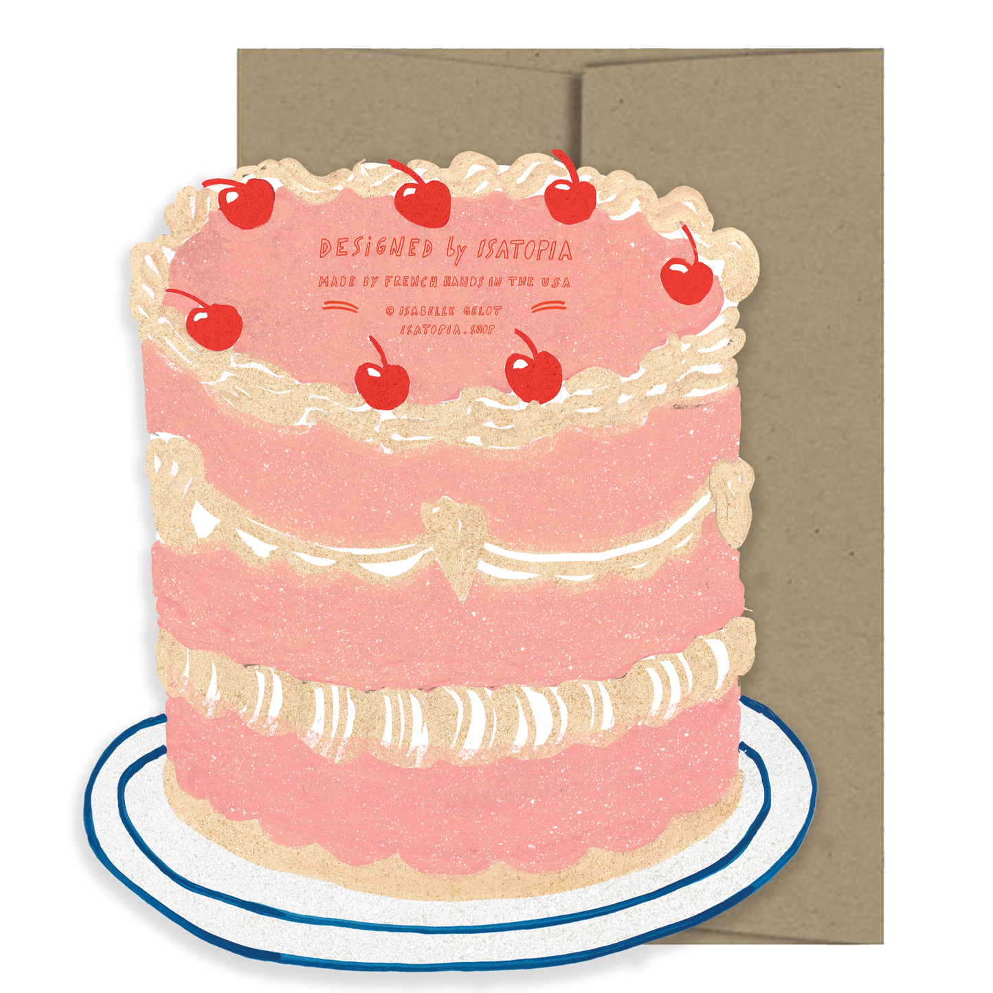Party Cake Die Cut Greeting Card
