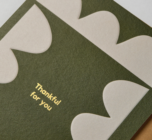 Thankful for You Embossed Greeting Card