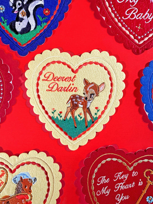 Deerest Darlin Doily Patch and Greeting Card