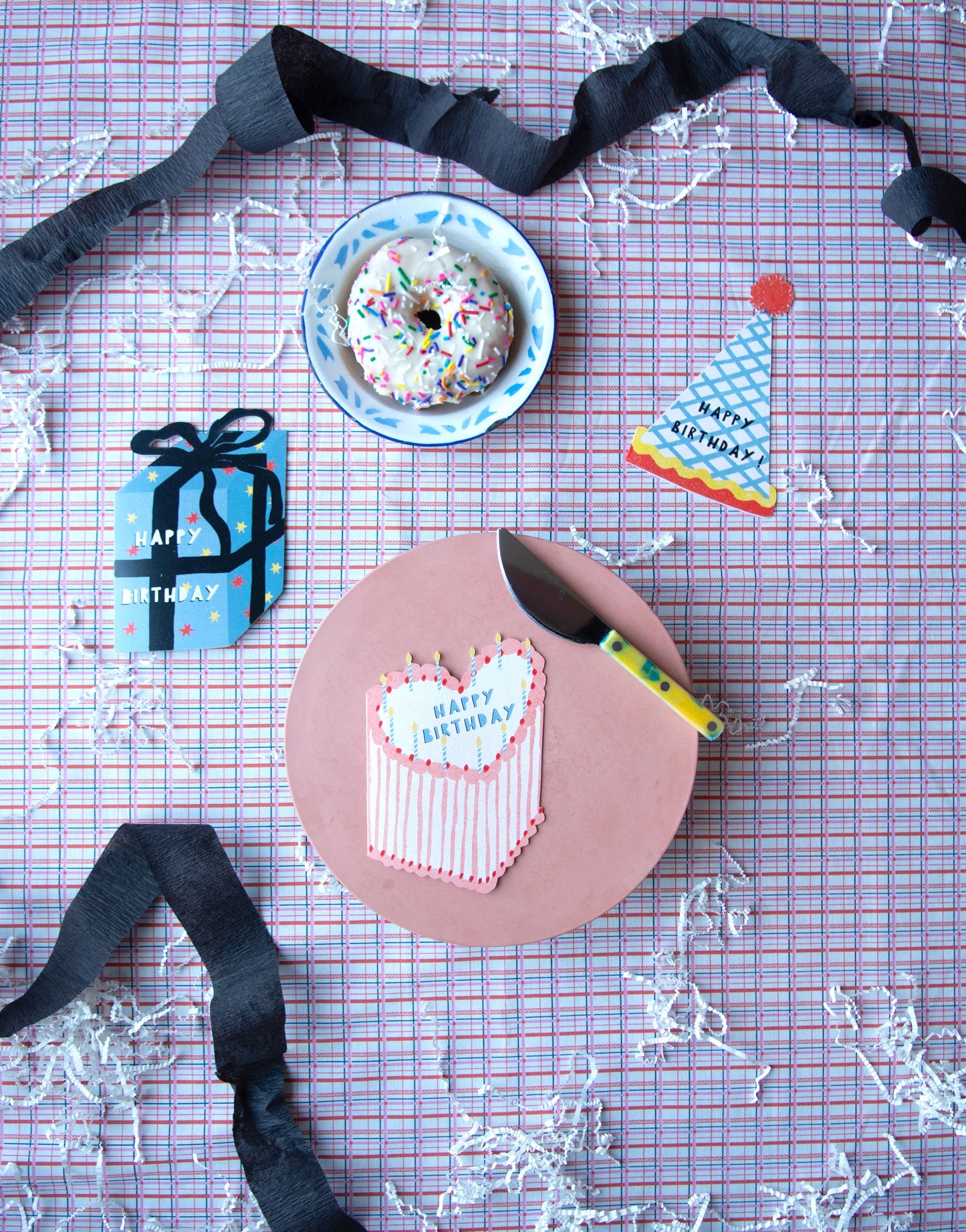 Heart Cake Birthday Die Cut Greeting Card