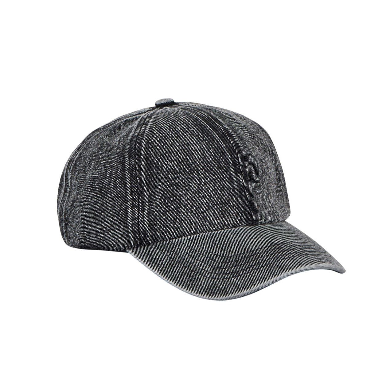 Gray denim cap on a white background