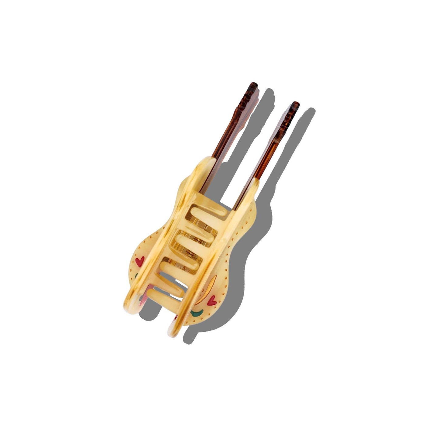 Hand-Painted Dia De Las Brujas Guitar Claw Hair Clip