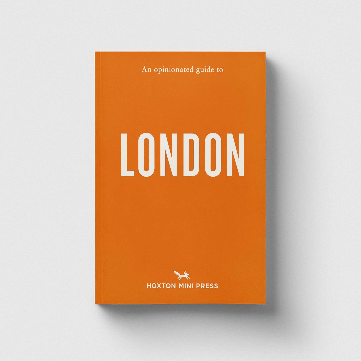 Orange book cover with 'LONDON' and 'Hoxton Mini Press' text on a light gray background
