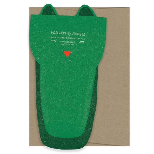 Crocodile Die Cut Greeting Card