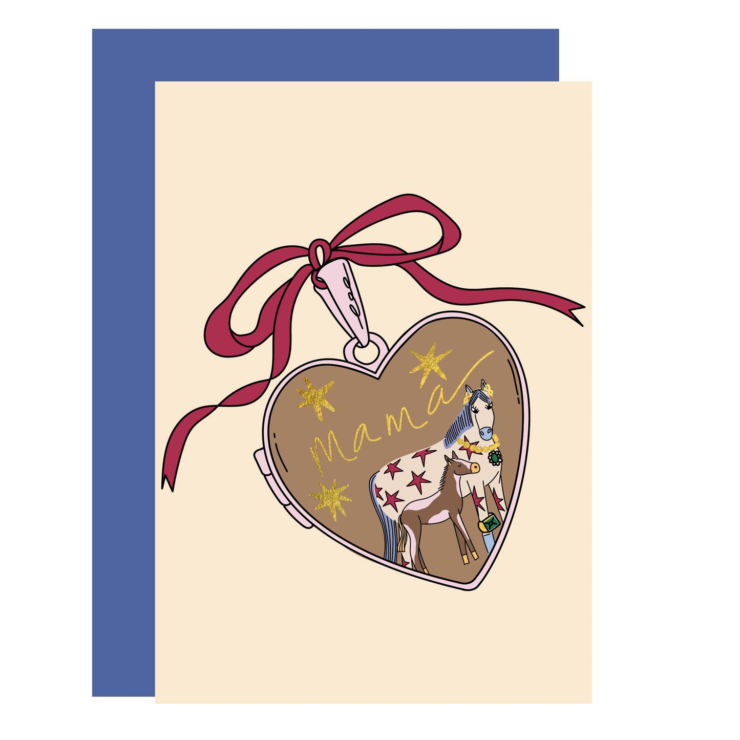 Mama Locket Greeting Card