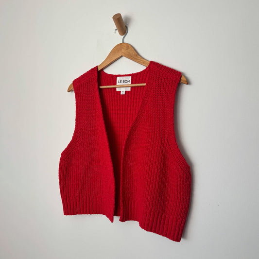Le Bon Shoppe Chilli Pepper Granny Cotton Sweater Vest