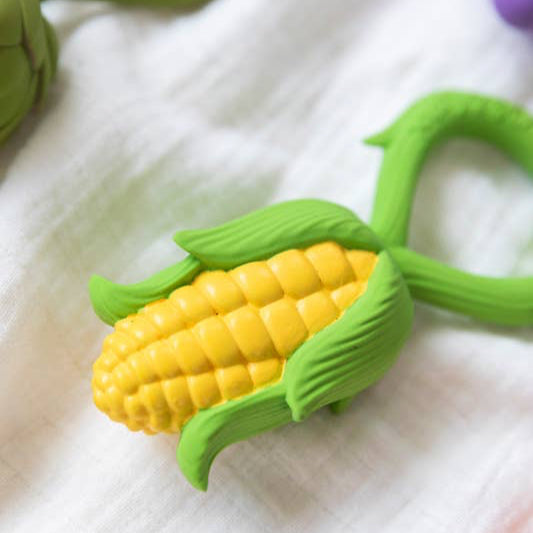 Corn Natural Rubber Baby Rattle