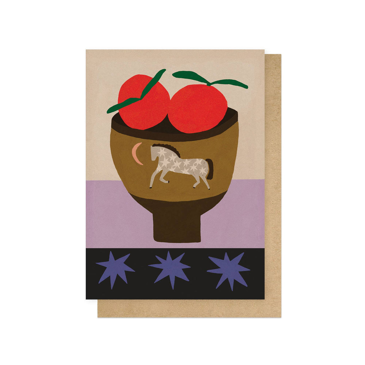 Horse Vase Greeting Card
