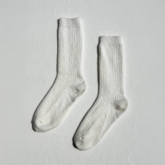 Le Bon Shoppe White Linen Cottage Socks