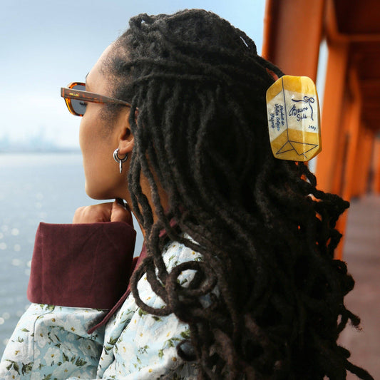 French Butter Hand-Painted Claw Hair Clip