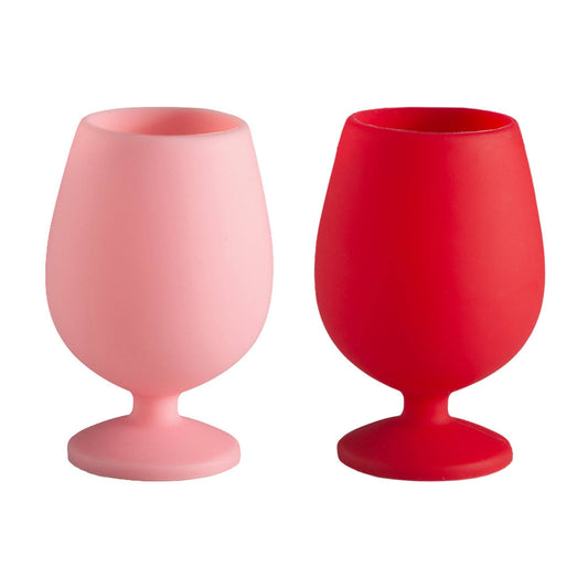 Cherry + Blush Stemm Silicone Unbreakable Wine Glasses
