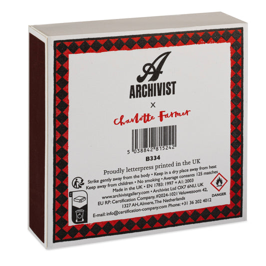 Staffordshire Figure Square Matchbox