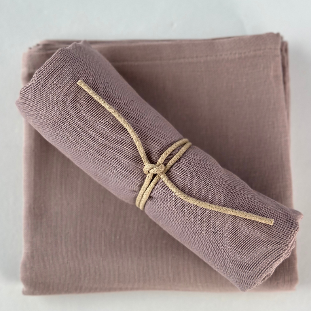 Mauve Muslin Cloth - 100% Organic Cotton