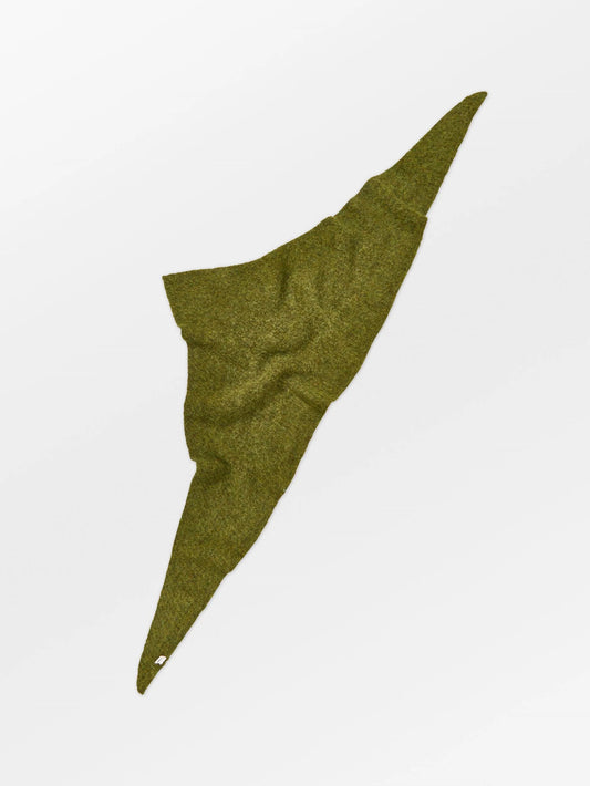 Becksöndergaard Golden Cypress Green Alpaca Wool Triangle Scarf