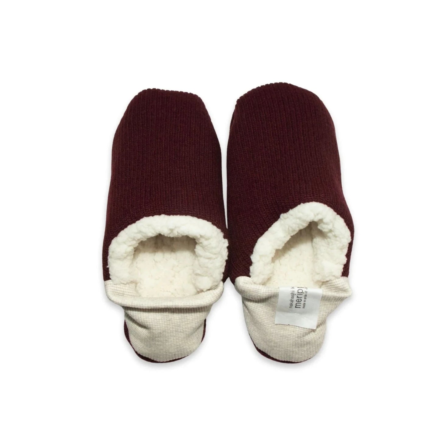 Quarter Knit x Burgundy Sheep Boa Room Shoes