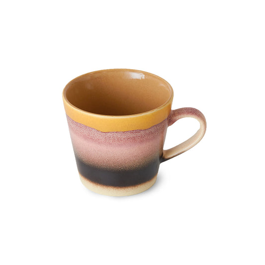 Multicolored mug with a gradient design on a white background