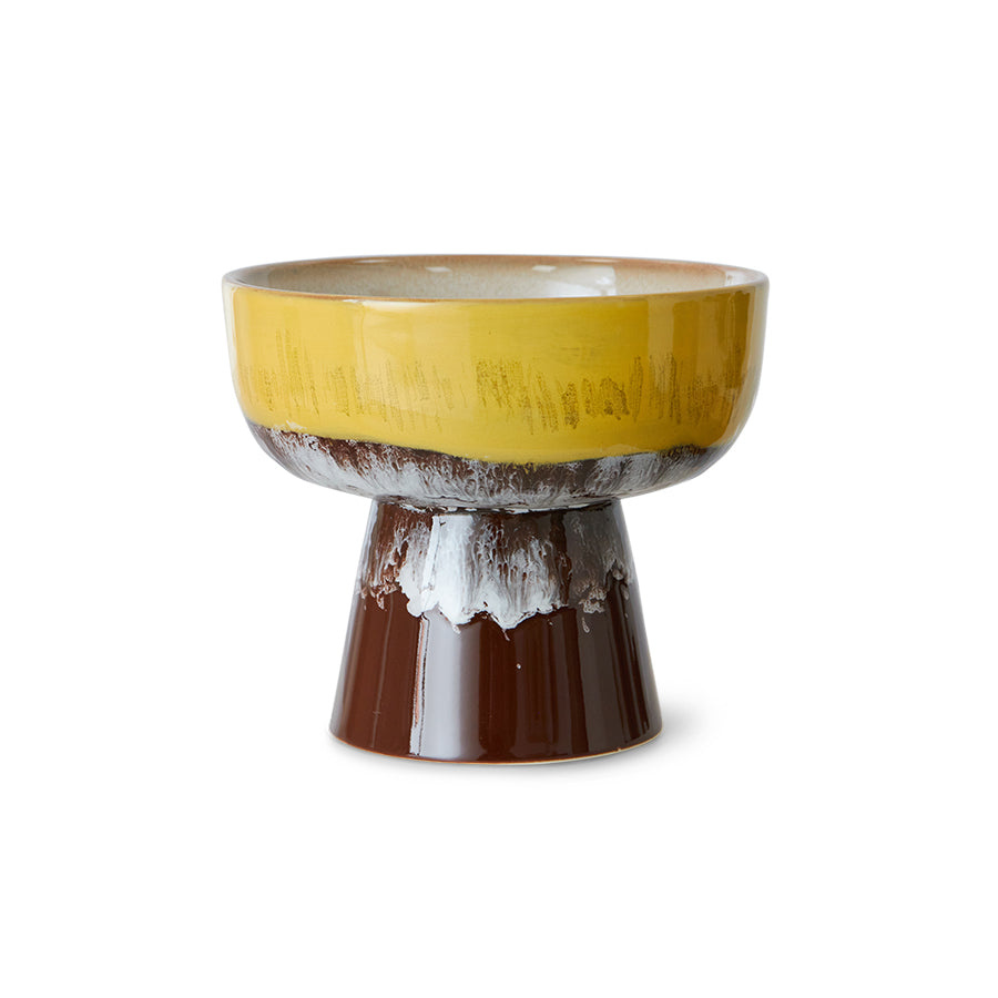 HKliving 70's Ceramics Creek Tapas Bowl On Base L