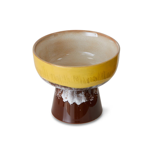 HKliving 70's Ceramics Creek Tapas Bowl On Base L