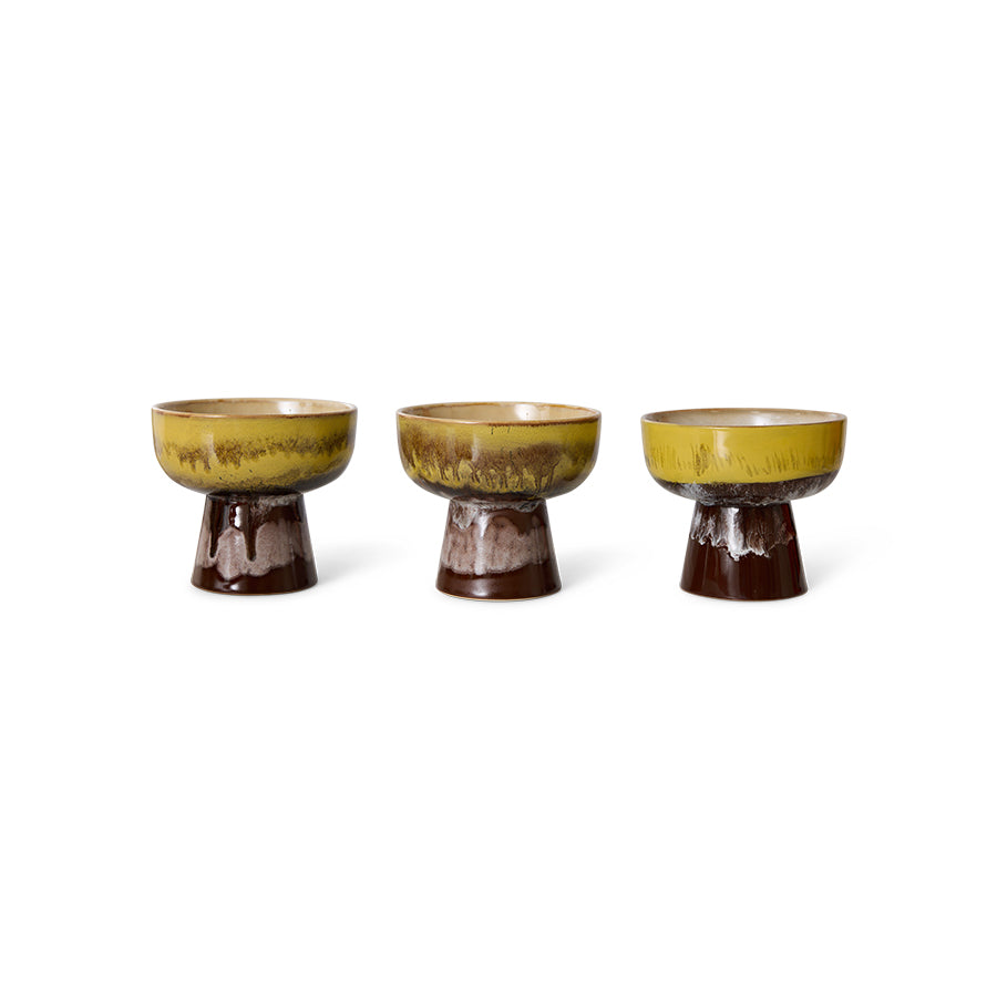HKliving 70's Ceramics Creek Tapas Bowl On Base L
