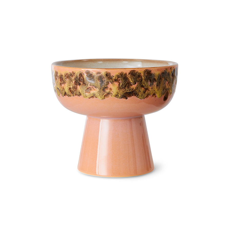 HKliving 70's Ceramics Lush Tapas Bowl On Base L