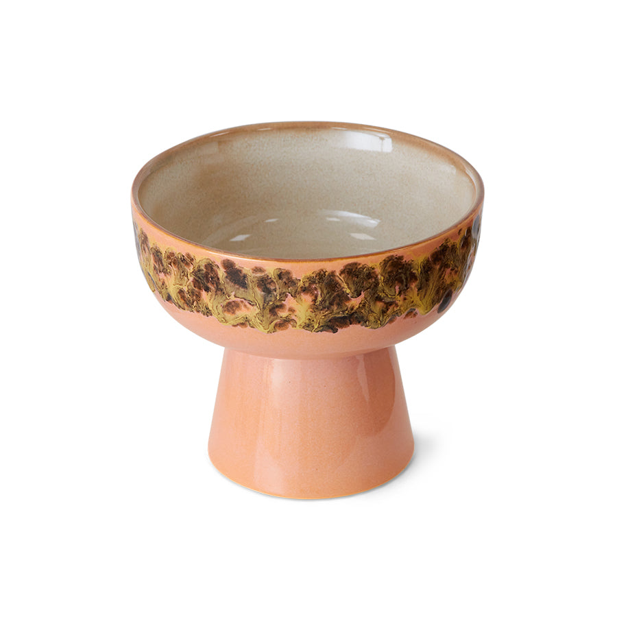 HKliving 70's Ceramics Lush Tapas Bowl On Base L