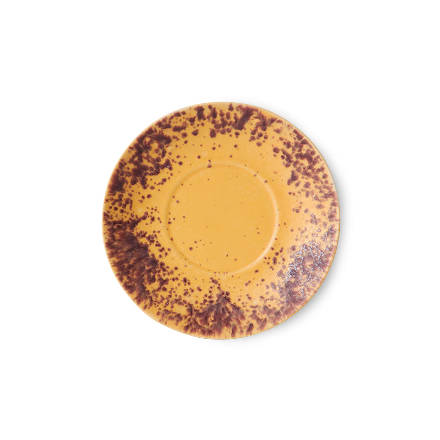 HKliving 70's Ceramics Ocean Saucers (Set Of 4)