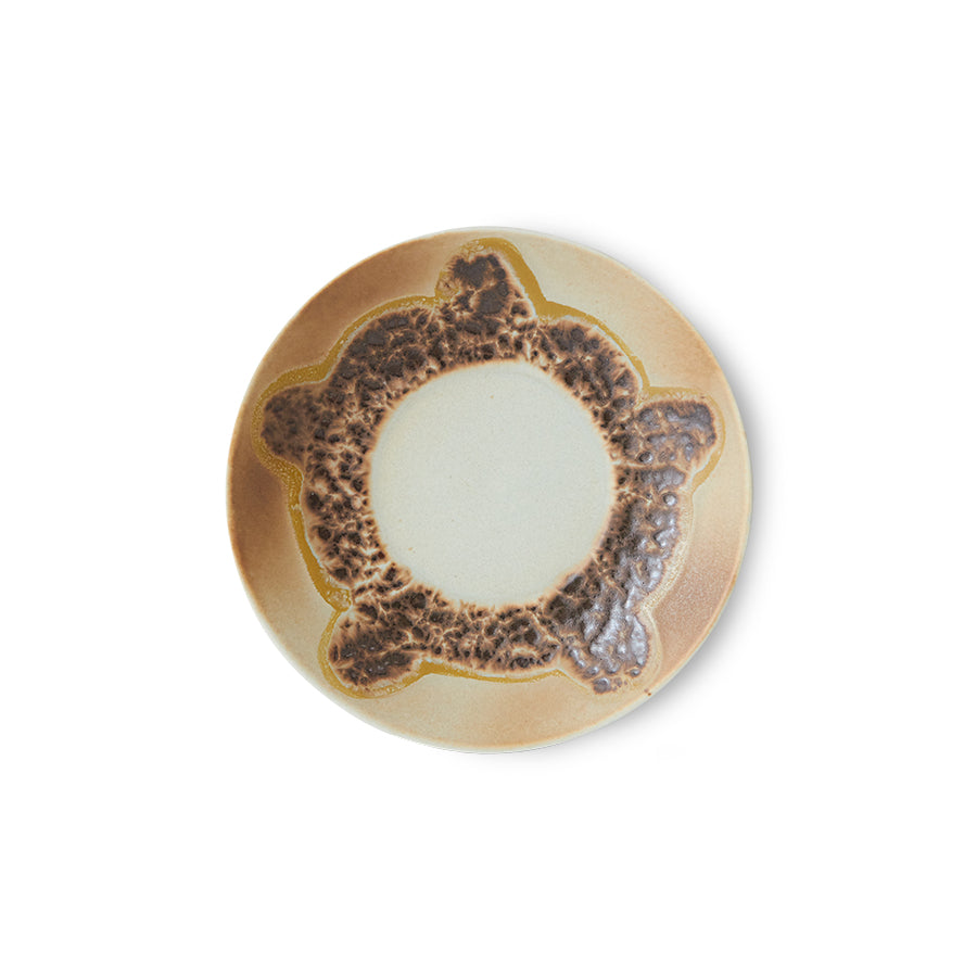 HKliving 70's Ceramics Ocean Saucers (Set Of 4)