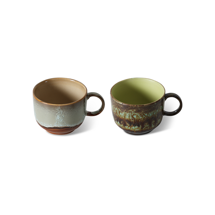 HKliving 70's Ceramics Odyssey Tea cups (Set of 2)