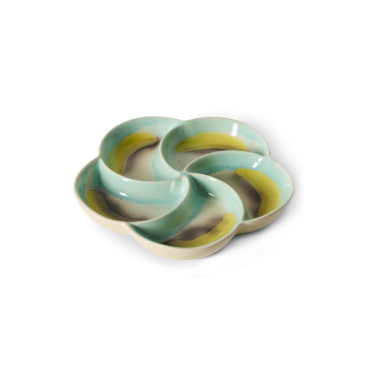 HKliving 70's Ceramics Glint Snack Tray