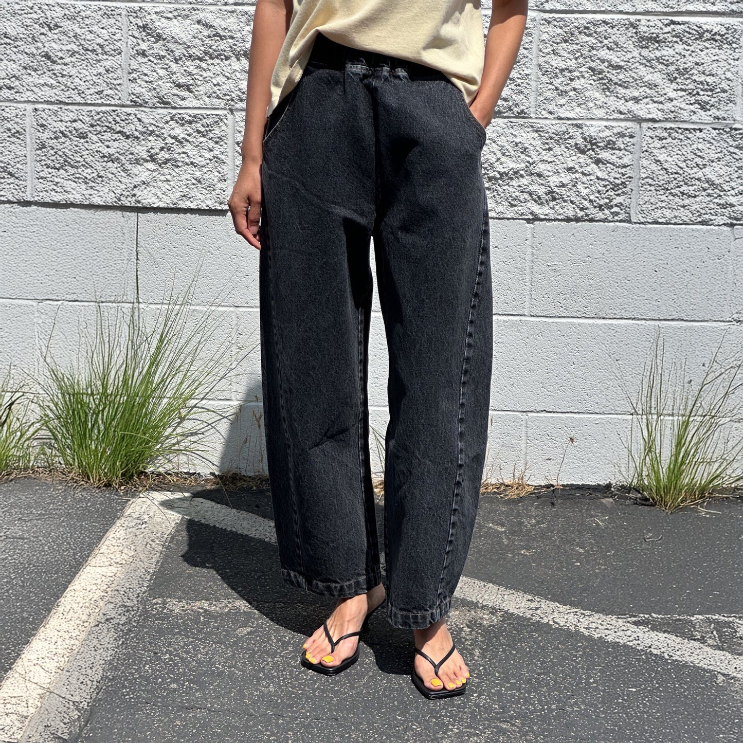 Le Bon Shoppe Black Denim Arc Pants