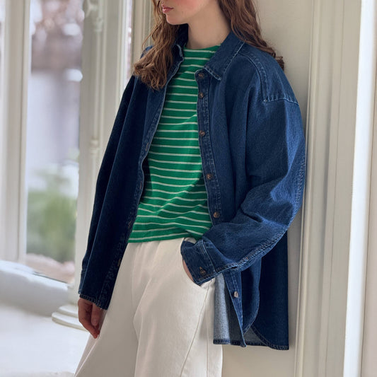 Le Bon Shoppe Owen Heavy Dark Denim Shirt