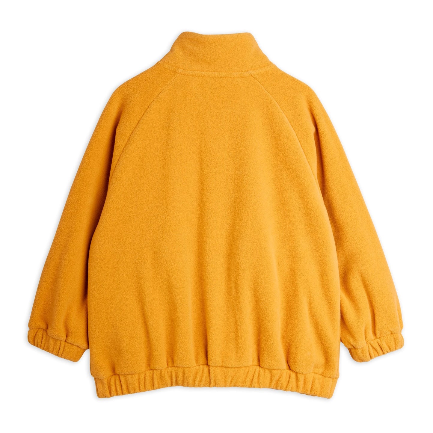 Yellow fleece jacket on a white background