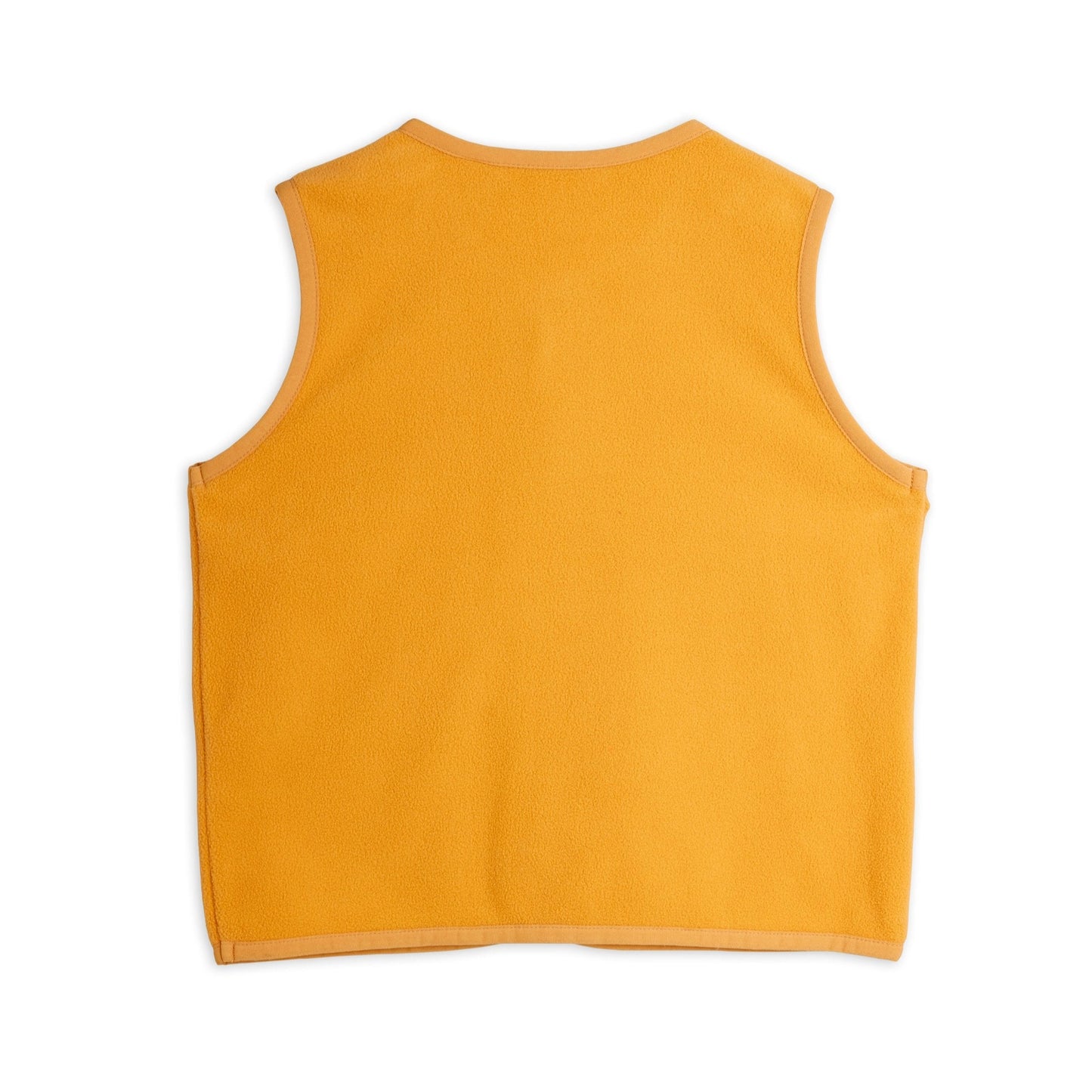 Yellow sleeveless shirt on a white background