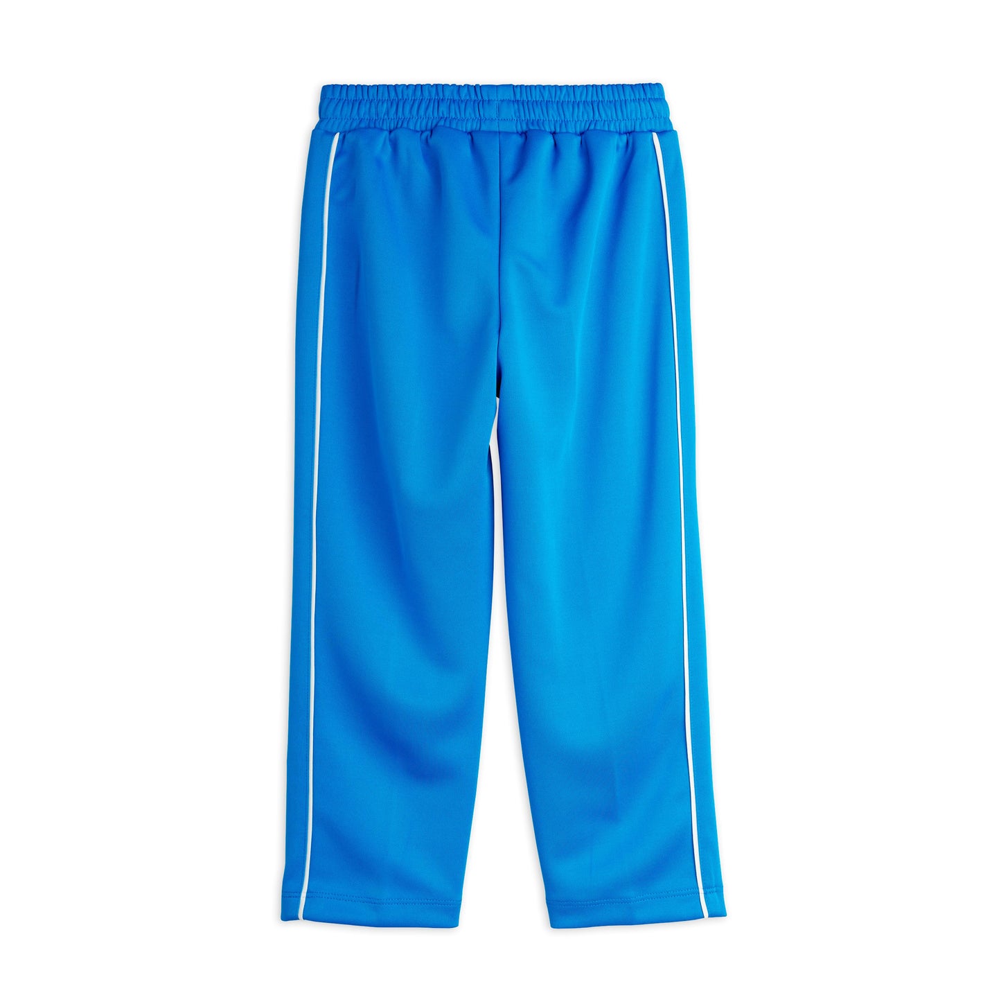 Blue pants with white stripes on a white background