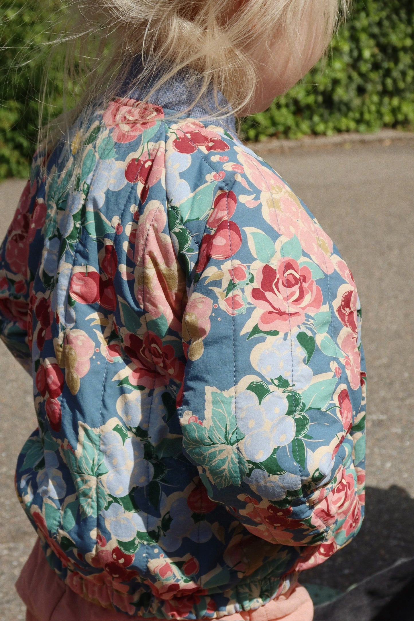 Konges Sløjd Bloomiegrape Blues Juno Printed Bomber Jacket