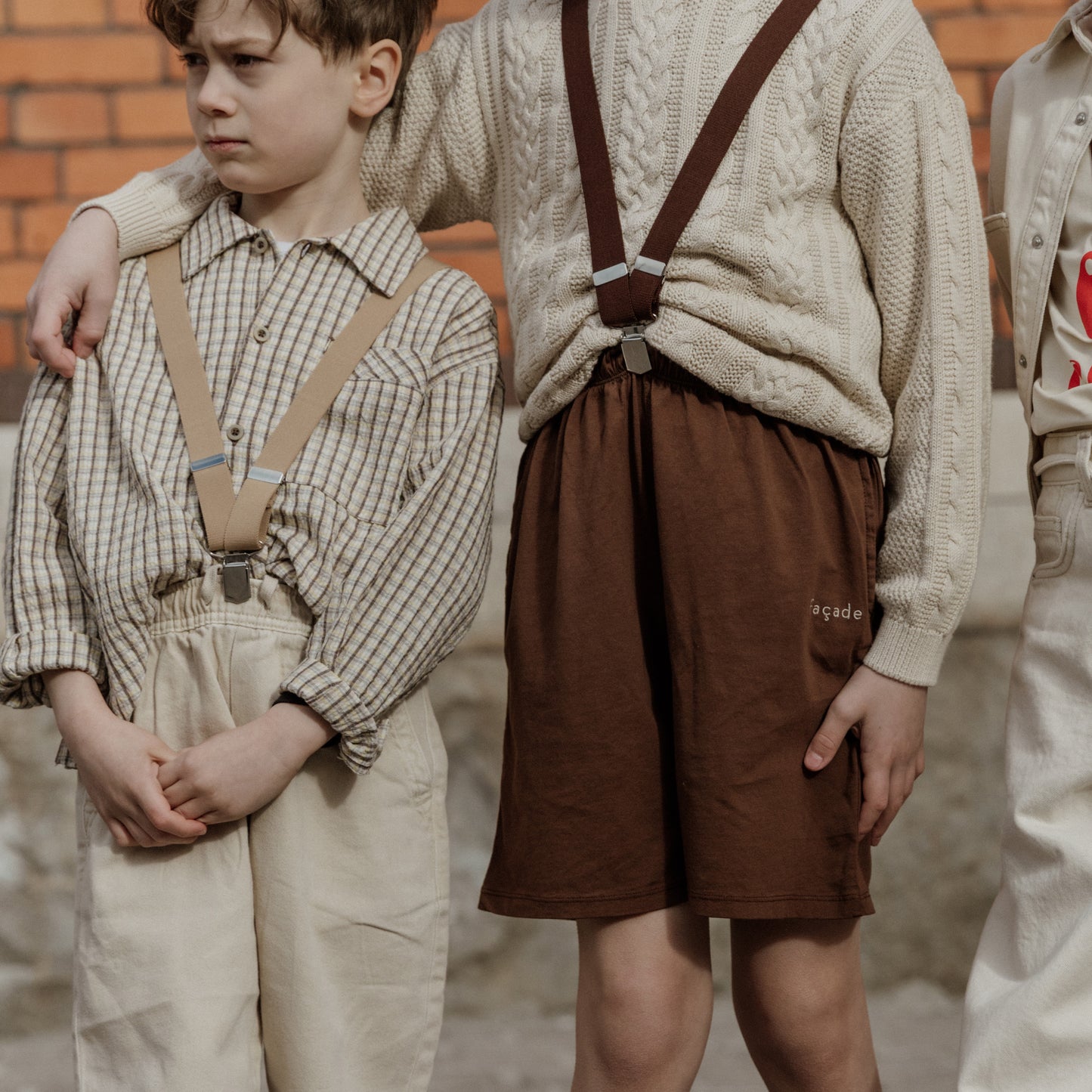 Silly Silas Chocolate Brown Retro V Braces