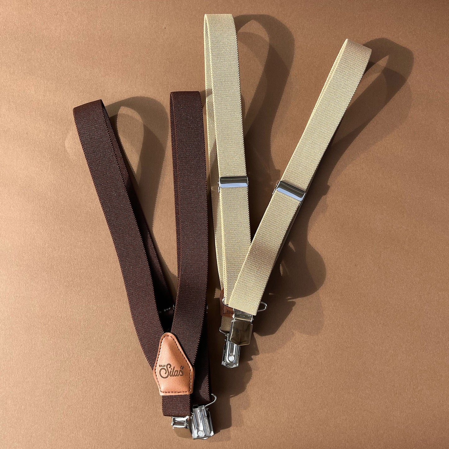 Silly Silas Chocolate Brown Retro V Braces