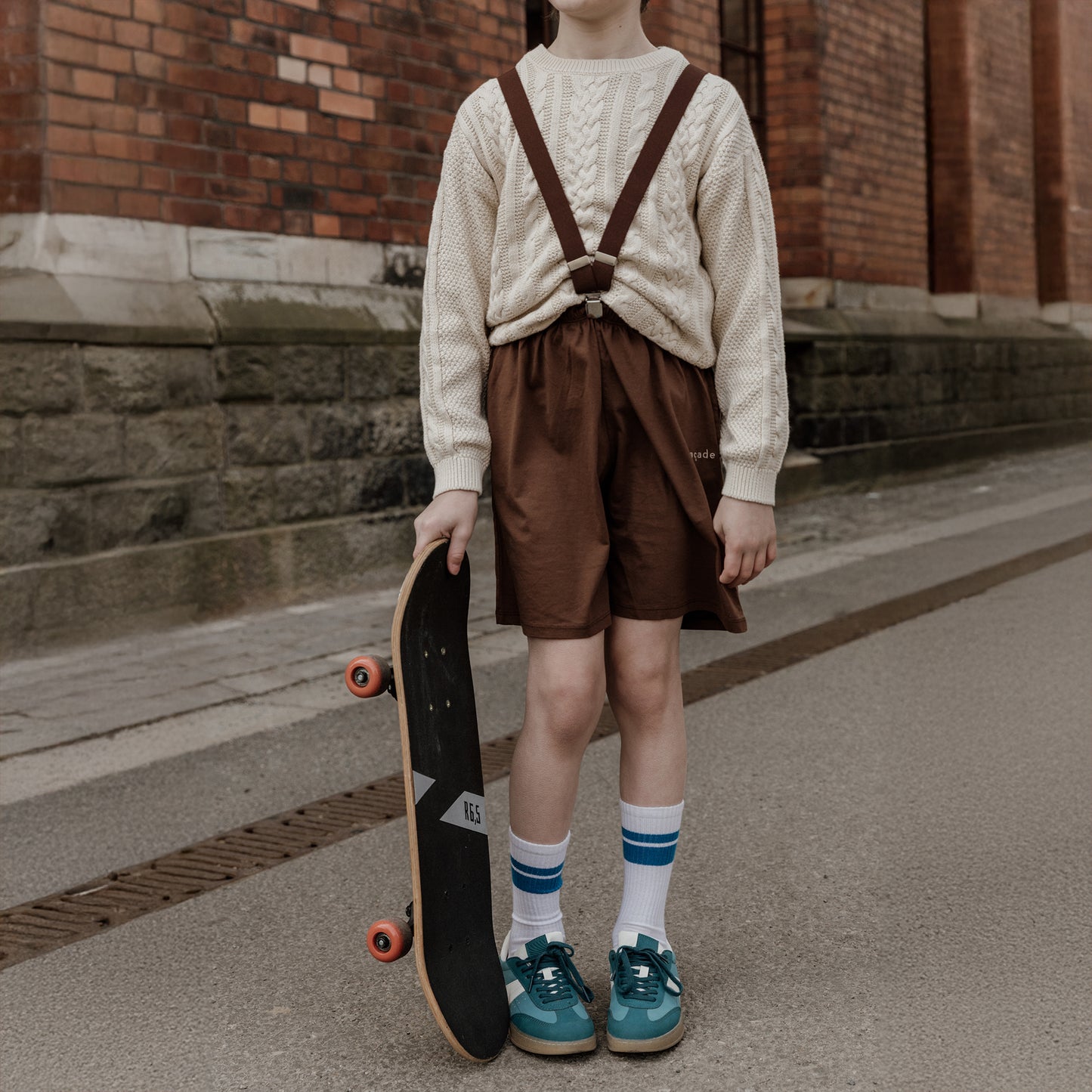 Silly Silas Chocolate Brown Retro V Braces