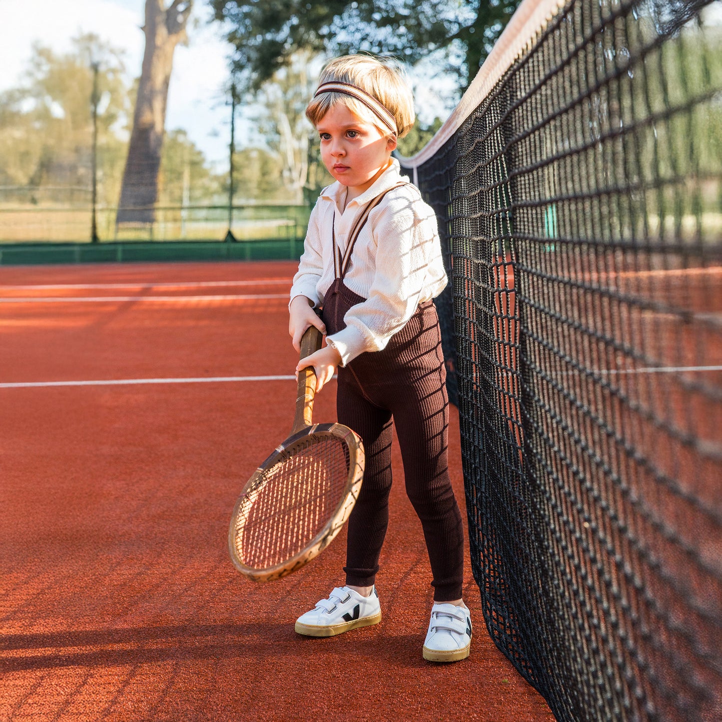 Silly Silas Chocolate Brown Striped Footless Tights with Braces