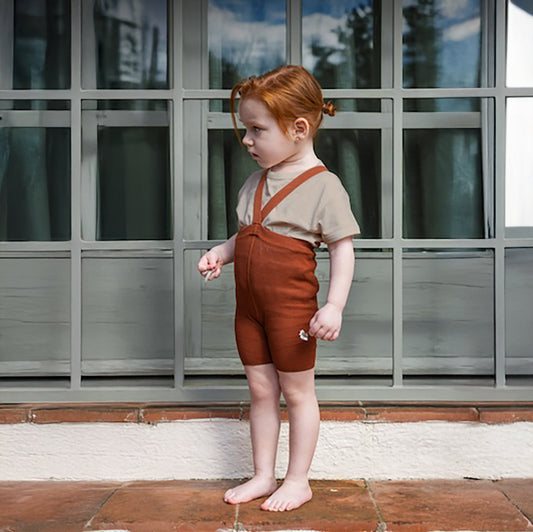 Silly Silas Cinnamon Shorty Tights with Braces