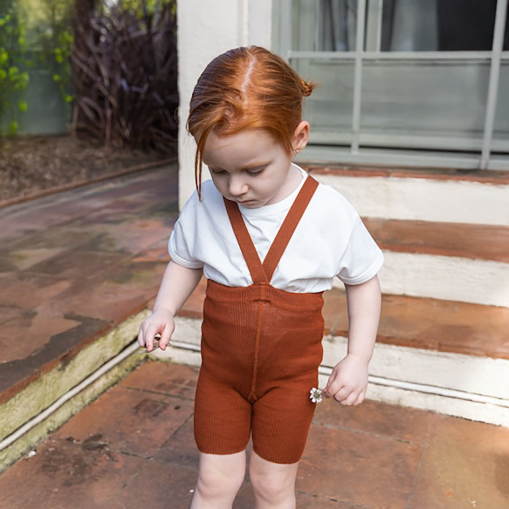 Silly Silas Cinnamon Shorty Tights with Braces