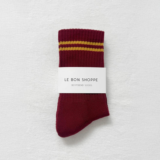 Le Bon Shoppe Cardinal Boyfriend Socks: