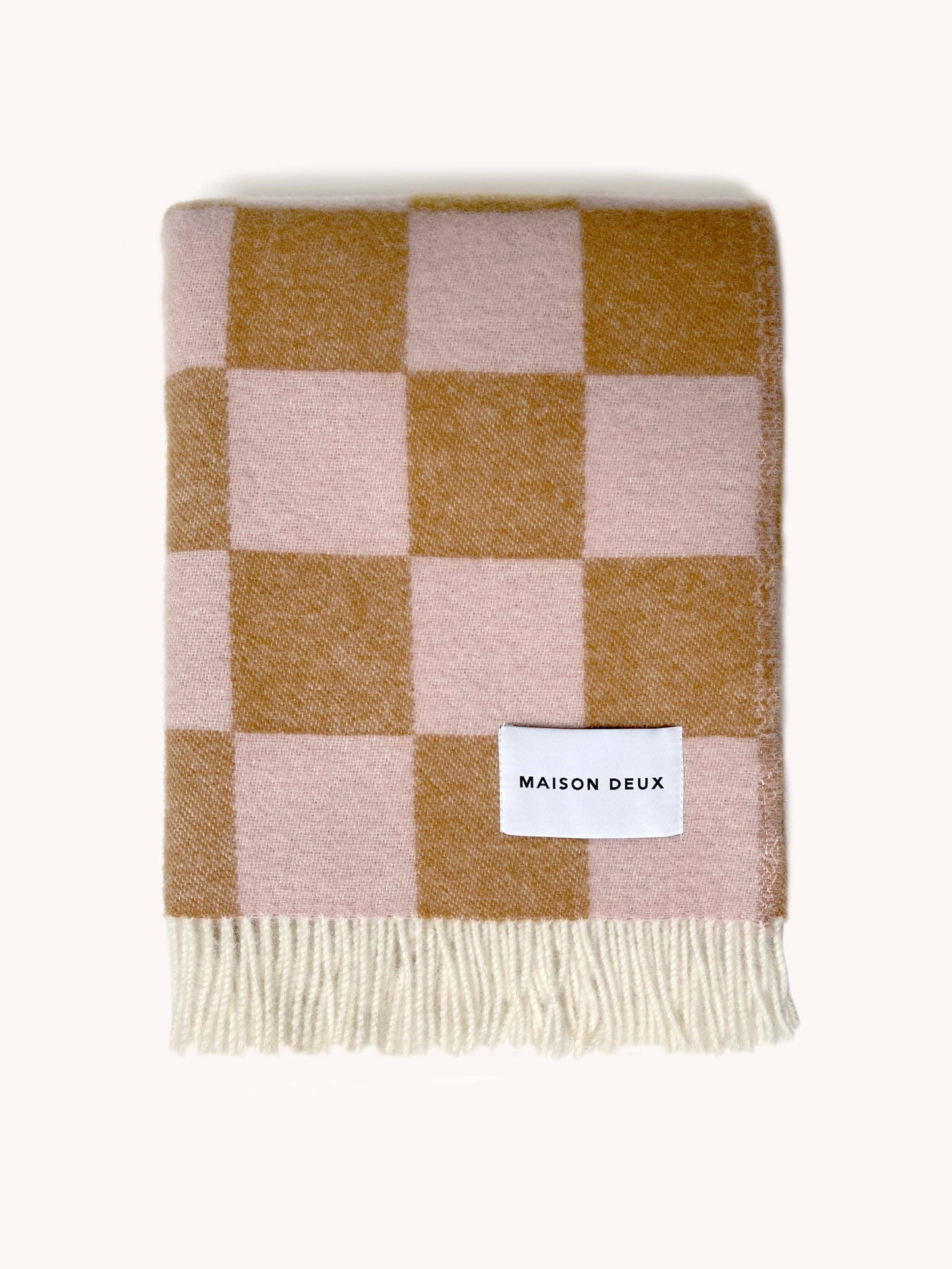 Maison Deux - Checkerboard Blanket Terra and Pink