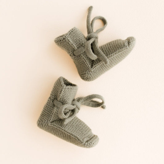 Artichoke Merino Wool Booties