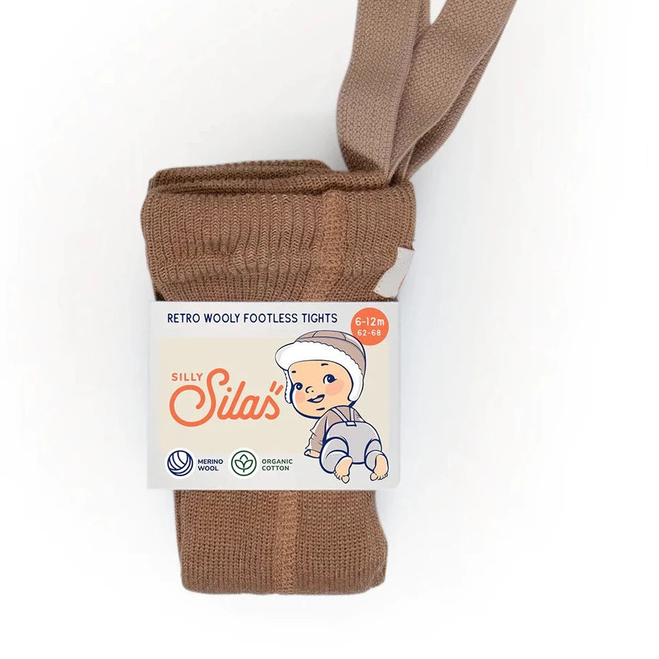 Silly Silas Footless Tights with Braces Salted Caramel – The Milk