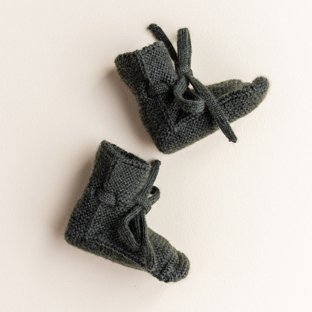 Pine Merino Wool Booties