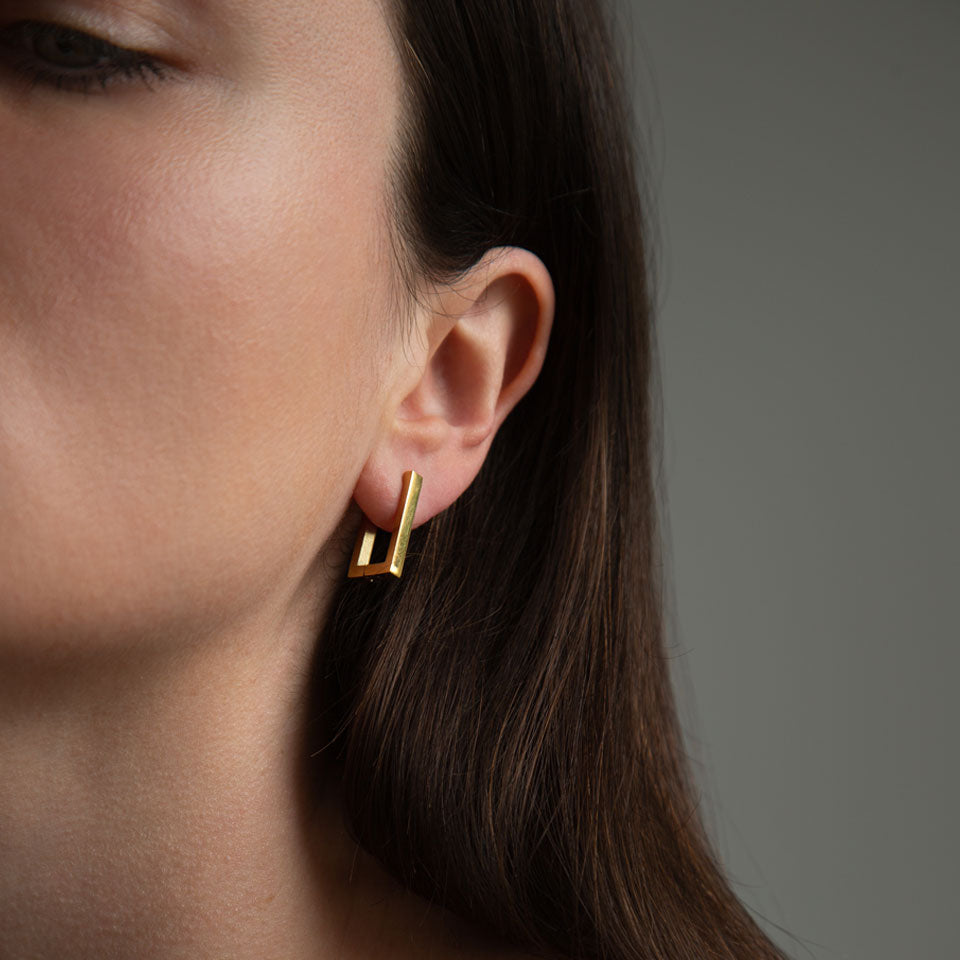 A Weathered Penny Gold Sage Hoops