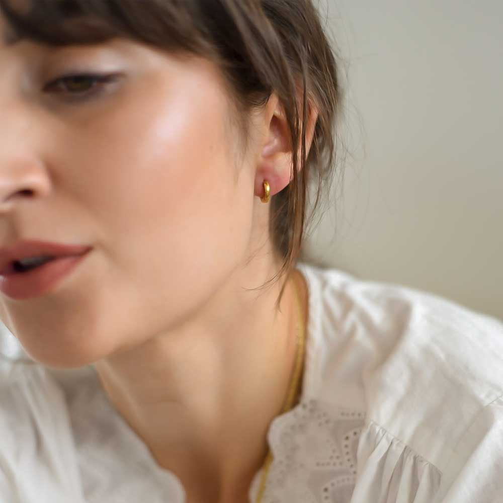 Gold Huggie Hoops