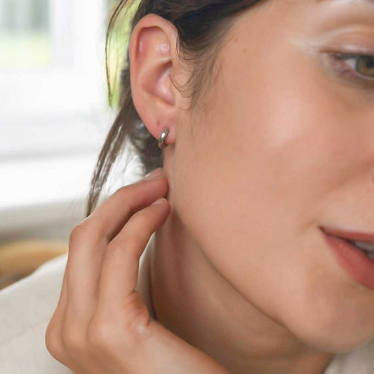 Silver Huggie Hoops